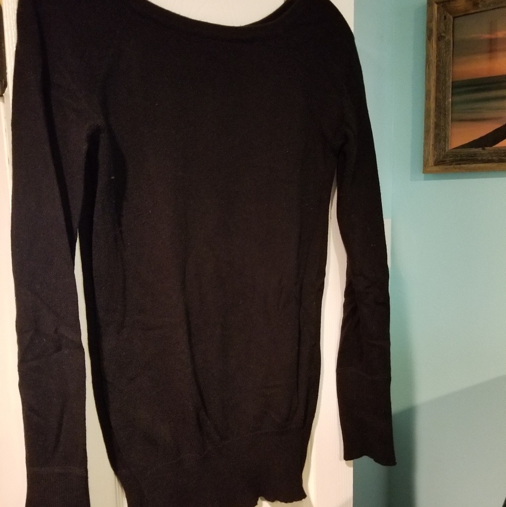 Black scoop neck sweater